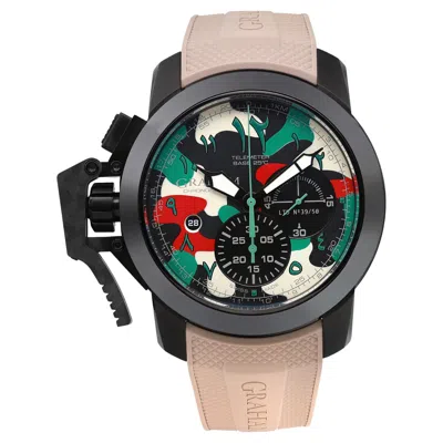 Pre-owned Graham Chronofighter 47mm Ltd Edition Arabic Numerals Camouflage Dial 2ccau In Multi