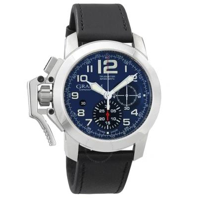 Graham Chronofighter Chronograph Automatic Blue Dial Men's Watch 2ccas.u01a In Black / Blue