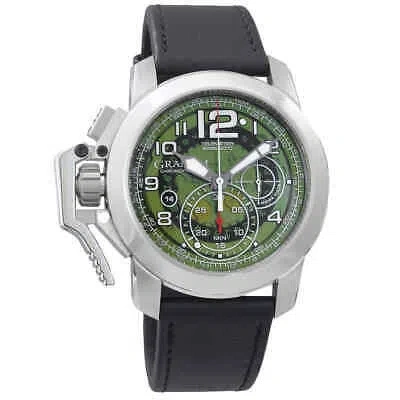 Pre-owned Graham Chronofighter Chronograph Green Skeleton Dial Automatic Men's Watch