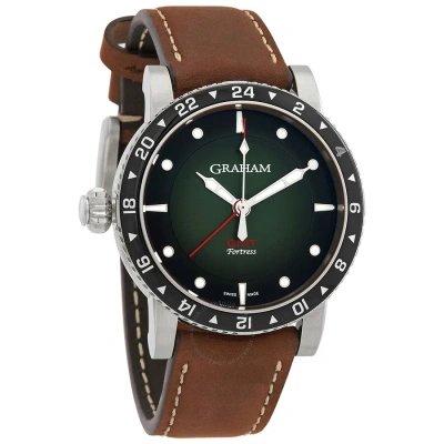 Graham Fortress Gmt Automatic Green Dial Men's Watch 2fobc.g02a In Black / Brown / Green