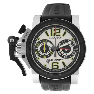 Graham Chronofighter Brawn Gp Chronograph Automatic White Dial Men's Watch G-bgp-001 In Black