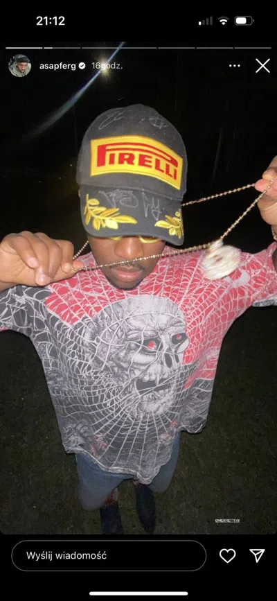 Pre-owned Grailed Asap Ferg Pirelli Racing Hat Formula One Ferrari Y2k In Black