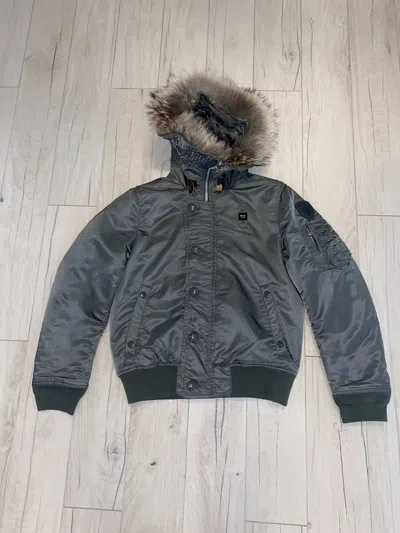 Pre-owned Grailed Blauer Made In Usa Nylon M1a Aviator Bomber Jacket In Green