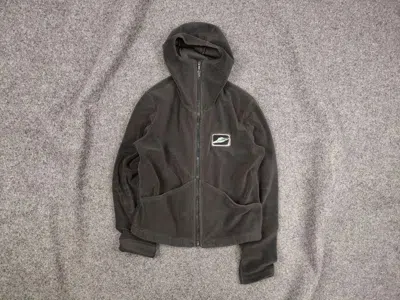 Pre-owned Grailed Cyberdog London Vintage Ninja Zip Fleece Hoodie Y2k In Gray