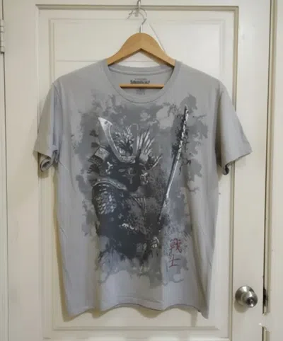 Pre-owned Grailed Extreme Pain Clothing Samurai Warrior Graphic T-shirt Xl In Gray