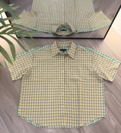 Pre-owned Grailed Hidden Season Plaid Button Up Shirt In Green