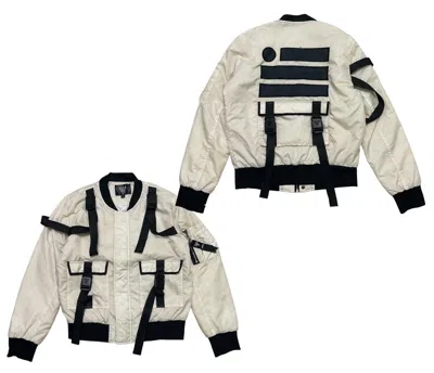 Pre-owned Grailed Issey Miyake Inspired Bondage Bomber Jacket Brand Tkpa In White