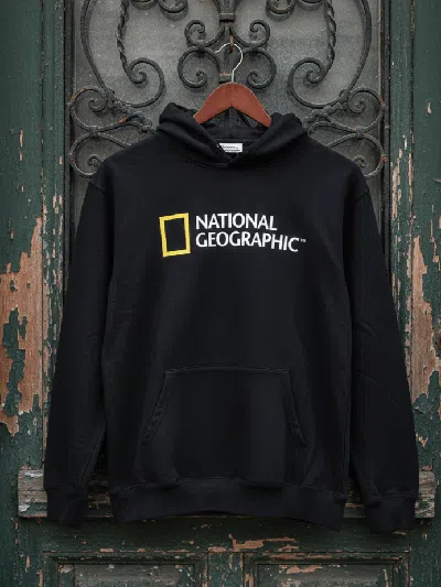 Pre-owned Grailed National Geographic Logo Hoodie Black