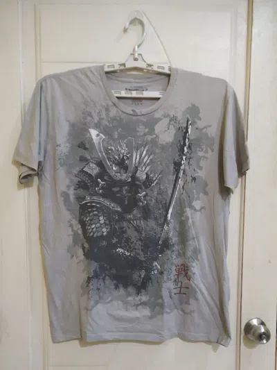 Pre-owned Grailed Ovp Japan Samurai Art Casual Shirt In Gray