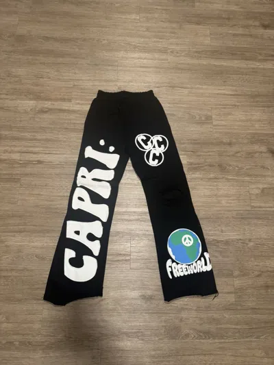 Pre-owned Grailed Project Capri Flared Sweats In Black