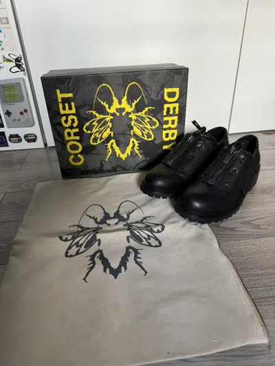 Pre-owned Grailed Rotten Closet Corset Derby Shoes In Black