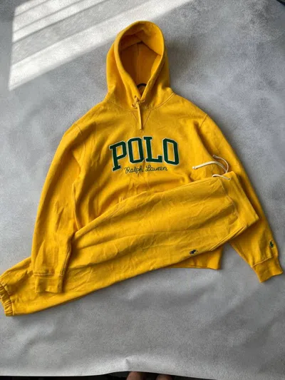 Pre-owned Grailed Tracksuit Polo Ralph Laurent Yellow Pants
