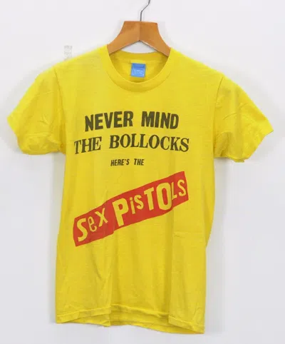 Pre-owned Grailed Vintage 1970s Sex Pistols T Shirt Nevermind The Bollocks In Yellow