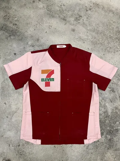 Pre-owned Grailed Vintage 7-eleven Workwear Shirt In Pink