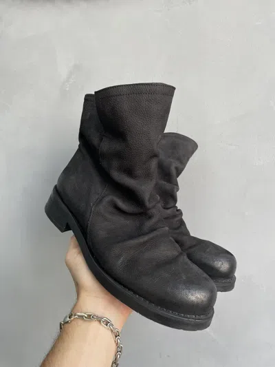 Pre-owned Grailed Vintage Ankle Guidi Style Leather Moto Boots A.s. 98 Style In Black