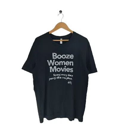 Pre-owned Grailed Vintage Booze Women Movies Film Scene Promo Humor Adult Tee In Black