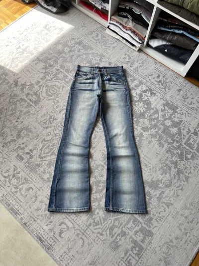 Pre-owned Grailed Vintage Flared Levis Jeans Mud Washed Baggy Avant Garde Y2k In Blue