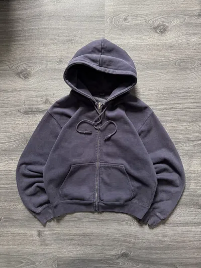 Pre-owned Grailed Vintage Heavyweight Boxy Hoodie Y2k Oversized In Purple