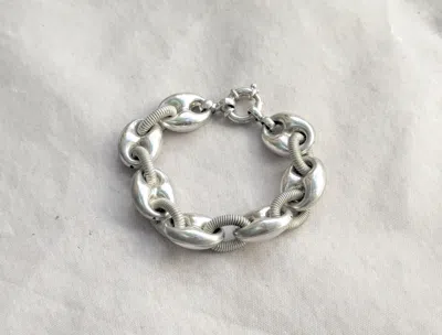 Pre-owned Grailed Vintage Sterling Silver Bracelet Anchor Mariner 6.5" Hollow