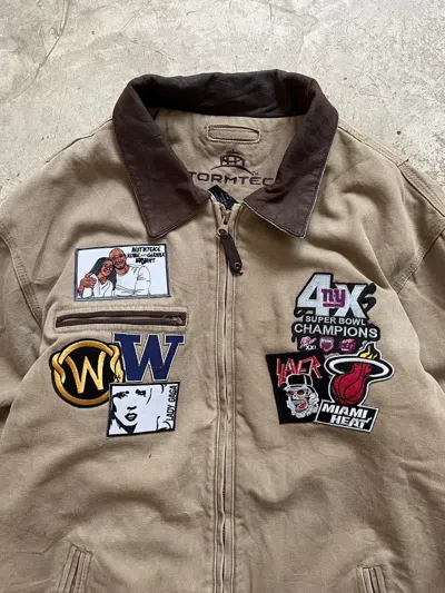 Pre-owned Grailed Vintage Stormtech Patchwork Jacket In Brown