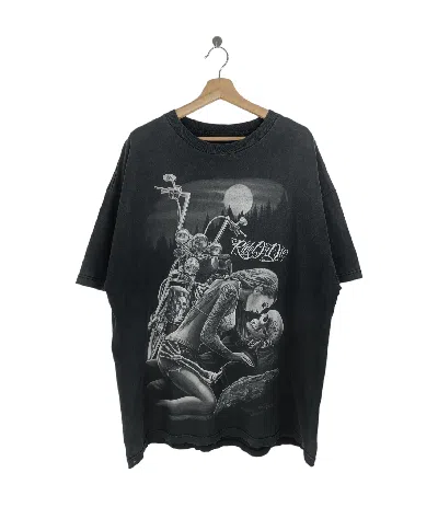 Pre-owned Grailed Vintage Y2k Ride Or Die Sexy Skull Faded Ifsixwasnine Lgb In Black