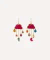 Grainne Morton 18ct Gold-plated Cloud And Rain Rani Chalcedony Chain Drop Earrings