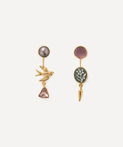 Grainne Morton 18ct Gold-plated Double Detachable Victorian Drop Earrings
