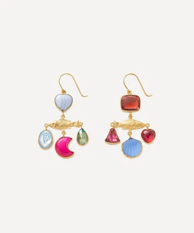 Grainne Morton 18ct Gold-plated Fish Balance Drop Earrings