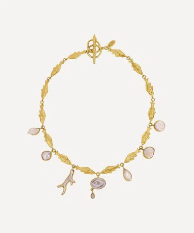 Grainne Morton 18ct Gold-plated Fish Multi Charm Necklace