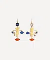 Grainne Morton 18ct Gold-plated Glove And Face Charm Drop Earrings