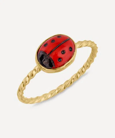 Grainne Morton 18ct Gold-plated Ladybird Ring