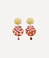 Grainne Morton 18ct Gold-plated Scallop Drop Earrings