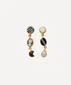 Grainne Morton 18ct Gold-plated Three Charm Moving Drop Earrings