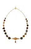 Grainne Morton 18k Gold Plated Silver And Mixed Materials Victorian Brooch Charm In Gold
