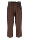Gramicci Adjustable-waist Topstitched Jeans In Brown