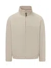 Gramicci Beige Solid Mock Collar Jacket In Neutral