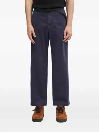 Gramicci Belt Straight Trousers In Blue