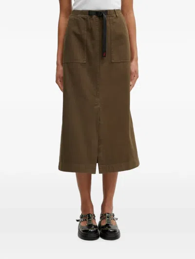 Gramicci Belted A-line Midi Skirt In Brown