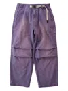 Gramicci Belted Cargo Trousers In Purple
