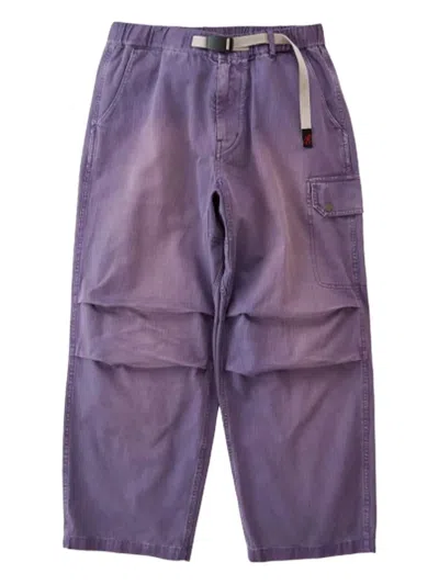 Gramicci Belted Cargo Trousers In Purple