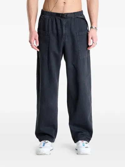 Gramicci Belted Patch-pocket Trousers In Blue
