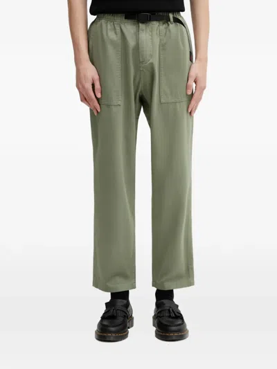 Gramicci Belted Patch-pocket Trousers In Green
