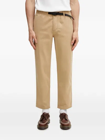 Gramicci Belted Straight-leg Trousers In Brown