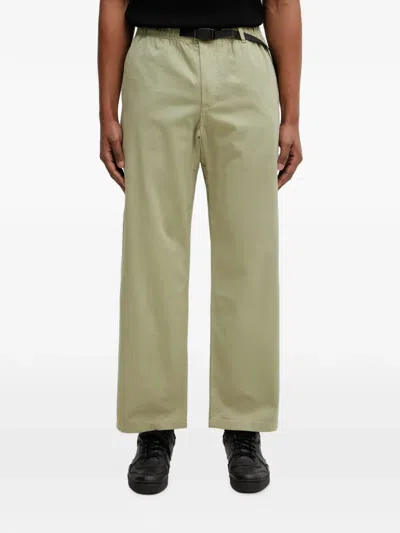 Gramicci Belted Straight-leg Trousers In Green