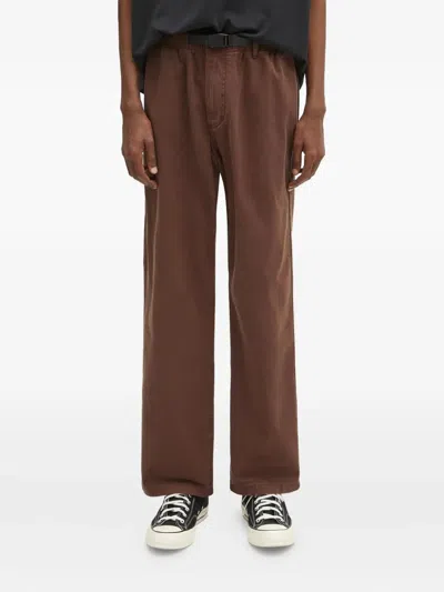 Gramicci Belted-waist Trousers In Brown