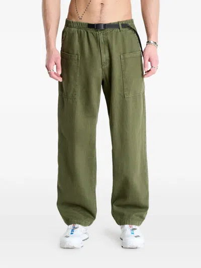 Gramicci Belted Wide-leg Trousers In Green