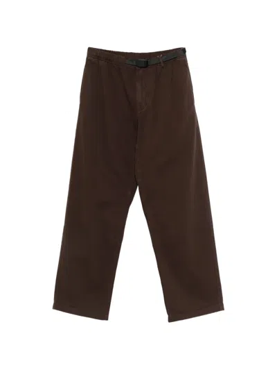 Gramicci Belted-waist Trousers In Brown
