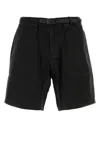 Gramicci Black Cotton Ridge Bermuda Shorts