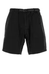 Gramicci Black Cotton Ridge Bermuda Shorts