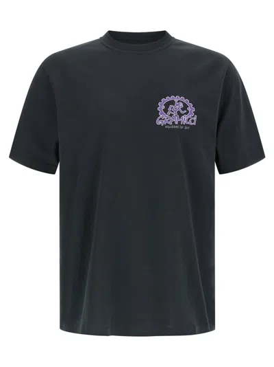 Gramicci Black Equipped For Dirt T-shirt In Blue